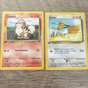Growlithe & Doduo - FRENCH 1st Edition